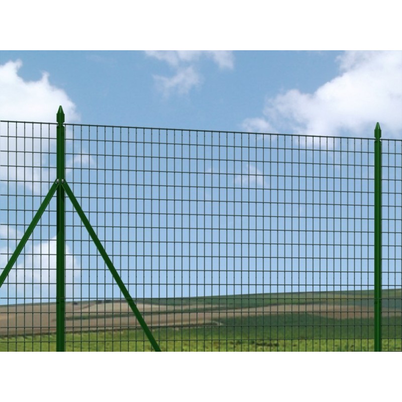 Saetta plastificata a L per recinzioni con rete metallica a rotolo
