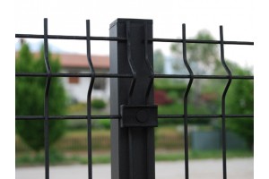 Palo quadro ANTRACITE micaceo per recinzione modulare a cancellata ferro antichizzato
