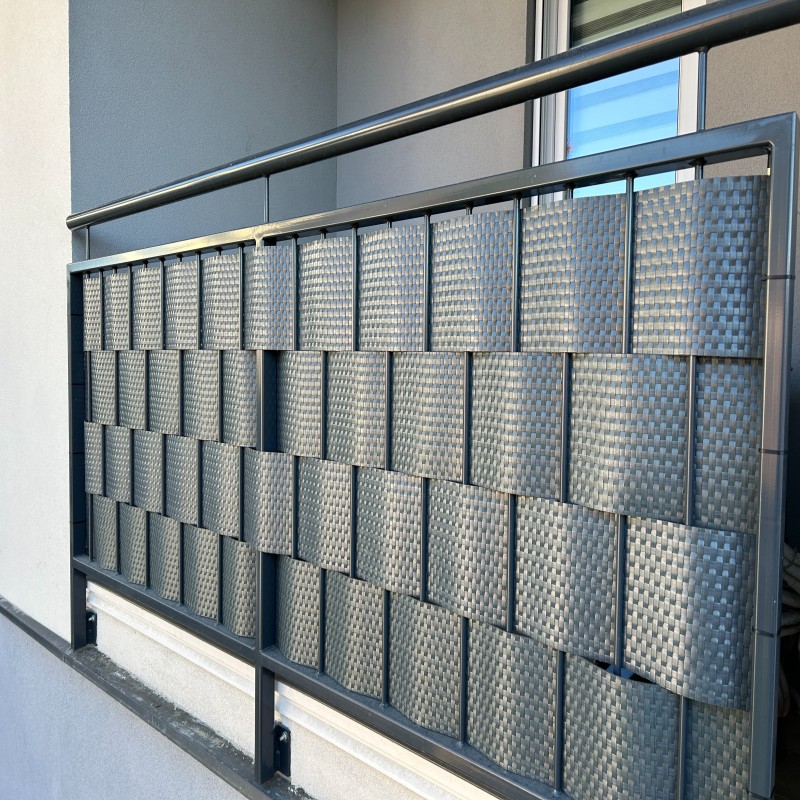Jardinion Stuoia In Rattan Per Schermatura 1x5 M Marrone Chiaro – Paravento Per Privacy In Giardino, Balcone E Terrazzo, Con Fascette
