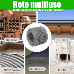 Rete zincata per esterni per voliere, protezione animali, anti roditori, anti topi