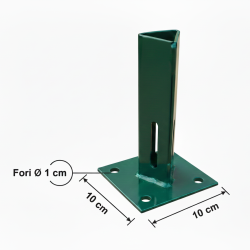Base 4 fori per tassellare pali a T
