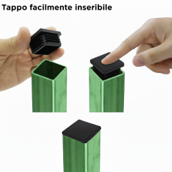 Installazione Tappo Palo Quadro